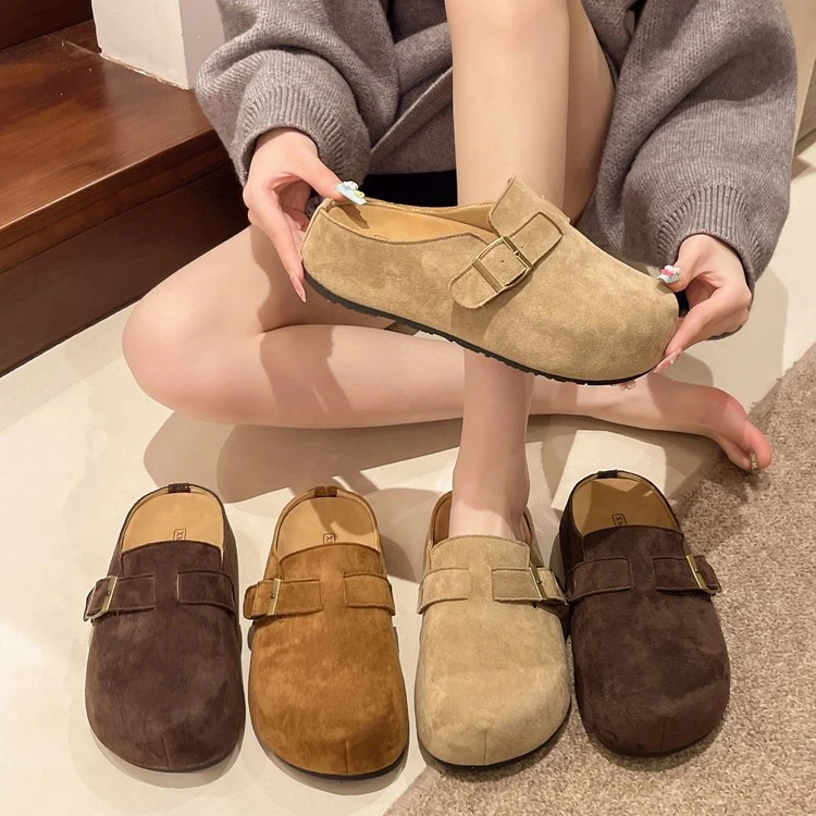 【LI LING】卡皮巴拉丑萌厚底包头半拖鞋女外穿2025年春勃肯懒人拖