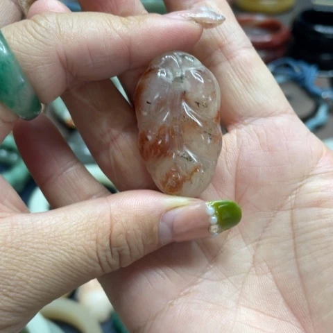 合金石英质玉（黄龙玉）手链