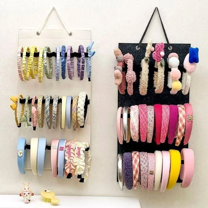 发箍收纳神器壁挂大容量上墙儿童发箍饰品挂袋家用眼镜发饰架w