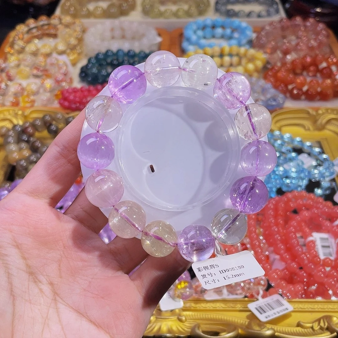 锂辉石未镶嵌手串彩锂辉15.2