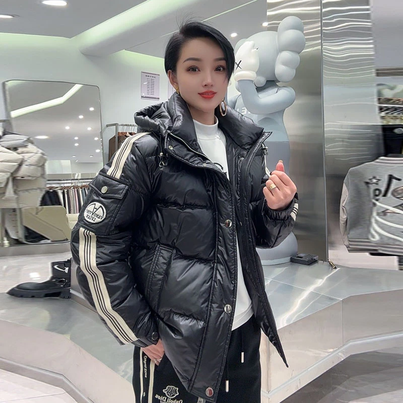 【华尔街名品】新款2024冬季织带百搭运动时尚男连帽欧版潮流羽绒服