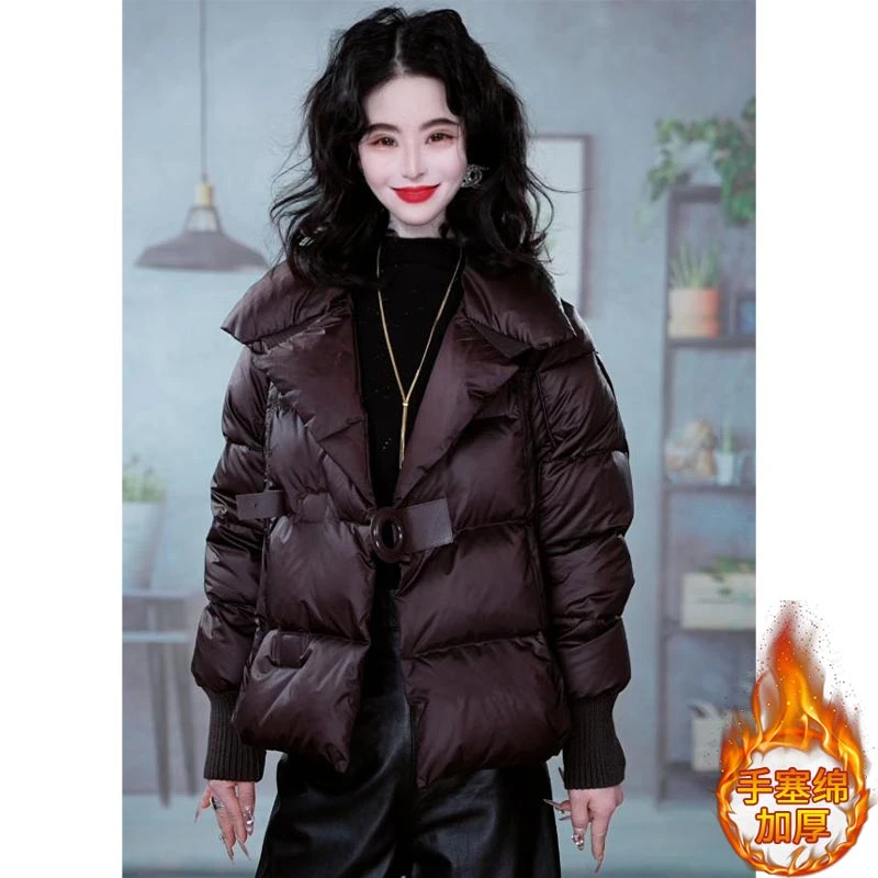 加厚棉服外套女2025冬季新款韩版时尚设计感洋气减龄百搭保暖棉衣