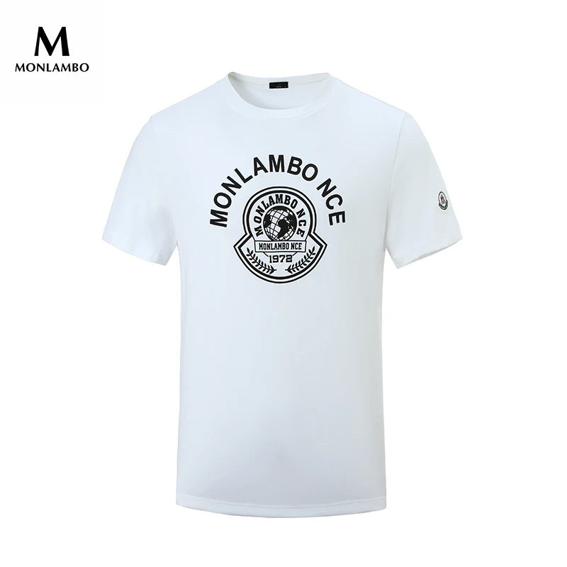 MONLAMB/2025夏新款百搭休闲时尚潮流印花圆领宽松高级感男款短袖