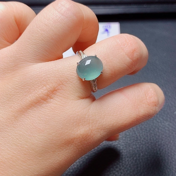 银S925镶嵌戒指翡翠