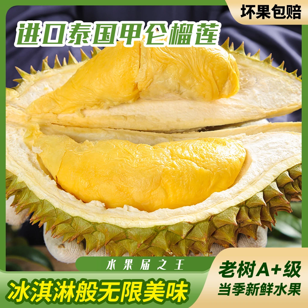 【明日达A】正宗泰国甲仑A级榴莲新鲜整果发货一果一拍3斤+核大介意慎拍甲仑泰国