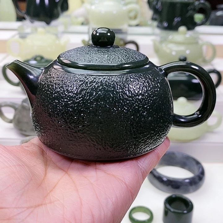 未镶嵌和田玉挂件茶壶200m l