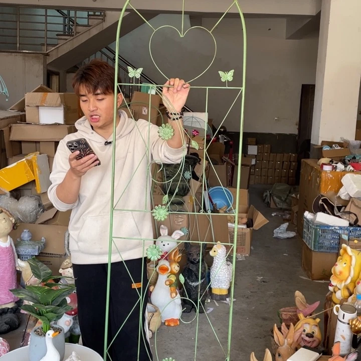 【闪购商品】陶瓷摆件绿色爬藤架摆件