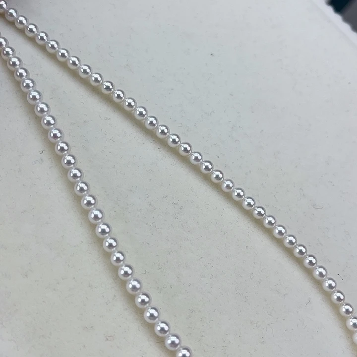 淡水珍珠颈饰18K金镶嵌➕4高品极光毕业