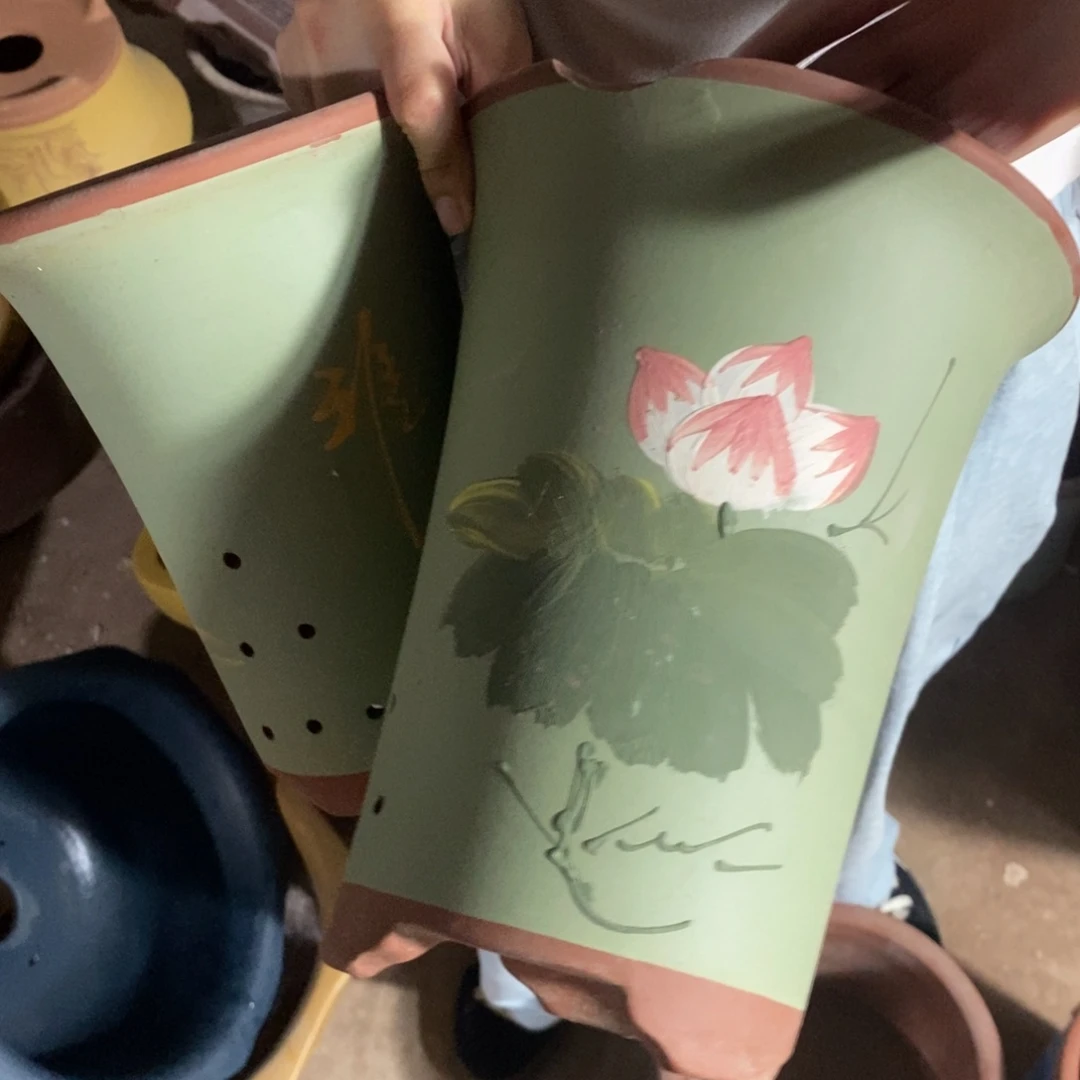 紫砂花盆瑕疵口径了