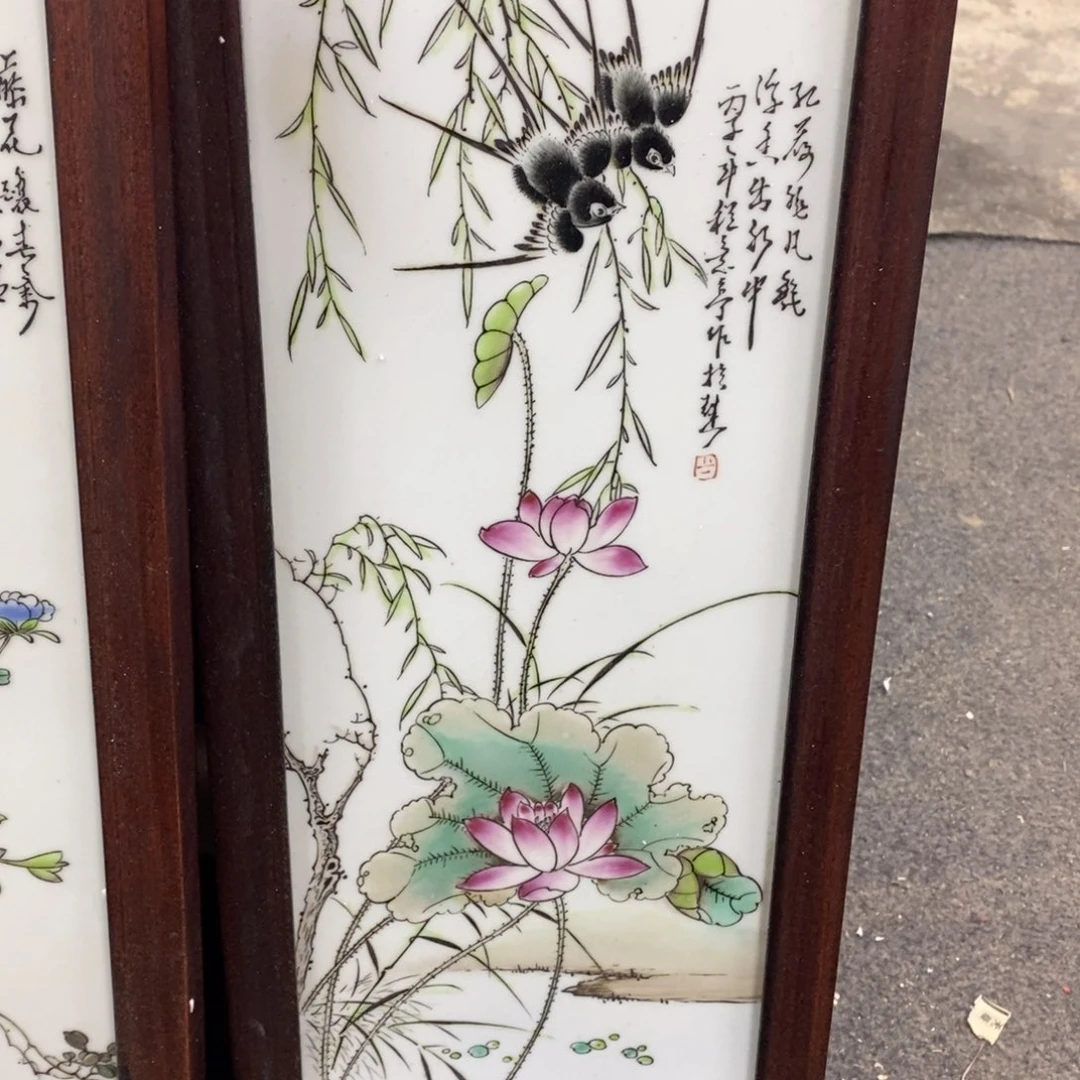 瓷片景德镇瓷板画柴窑烧制