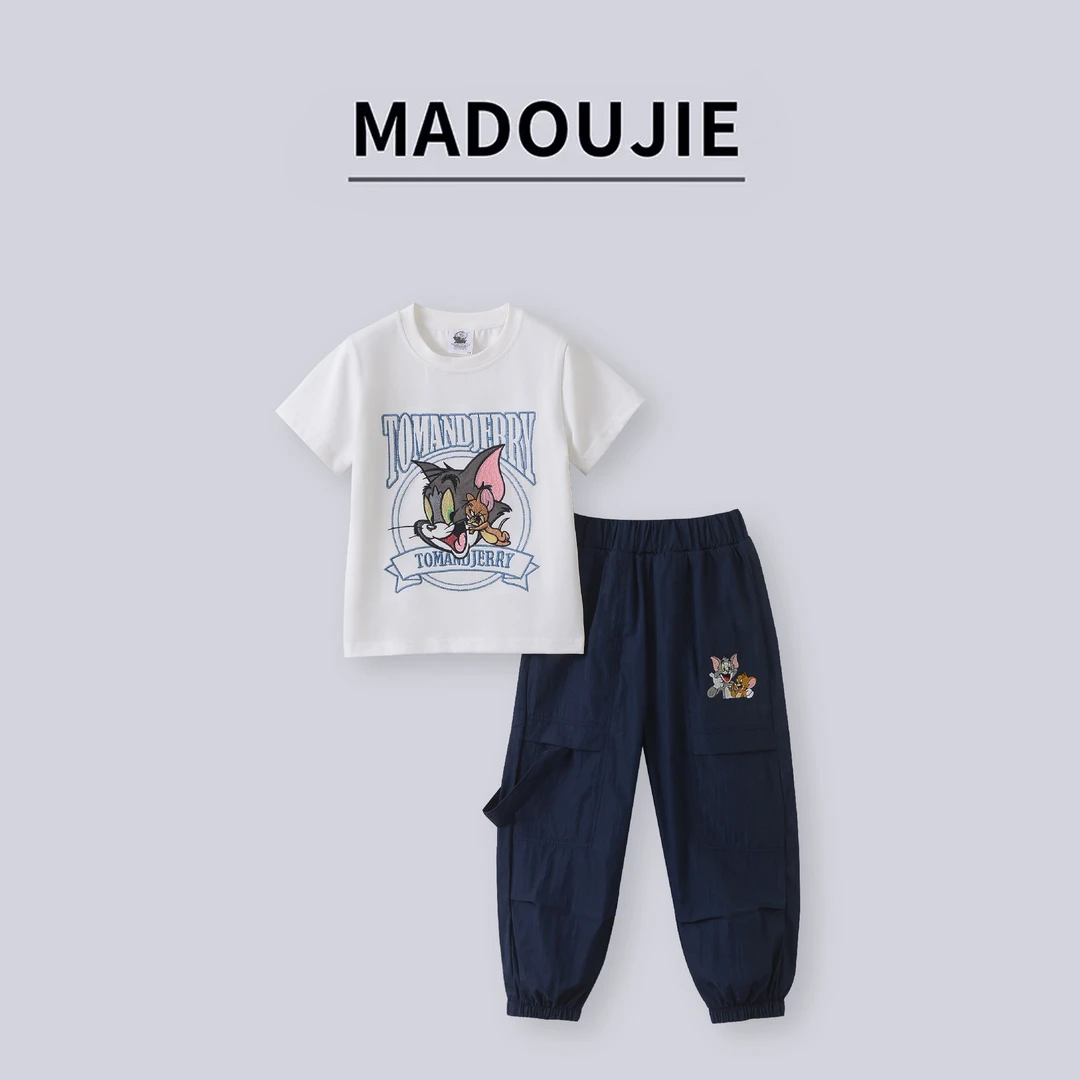 020儿童T恤套装男童爆款2025新款套装男孩两件套TM909