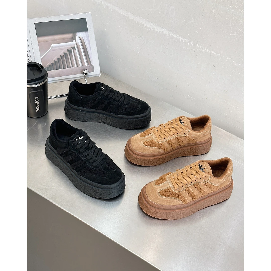 7655韩版潮流百搭松糕小香风板鞋