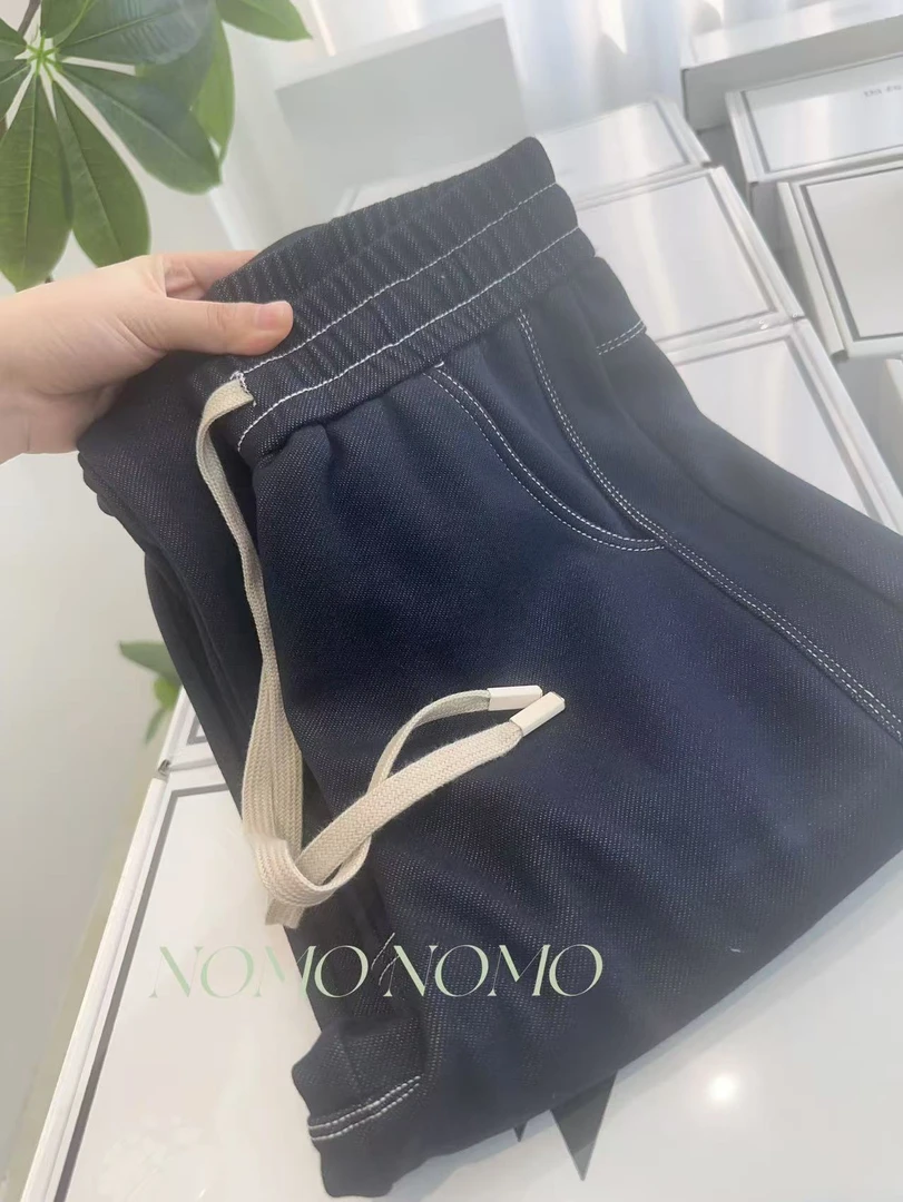 【蓝色~软牛仔】2024新款百搭时尚休闲裤灰色A1090