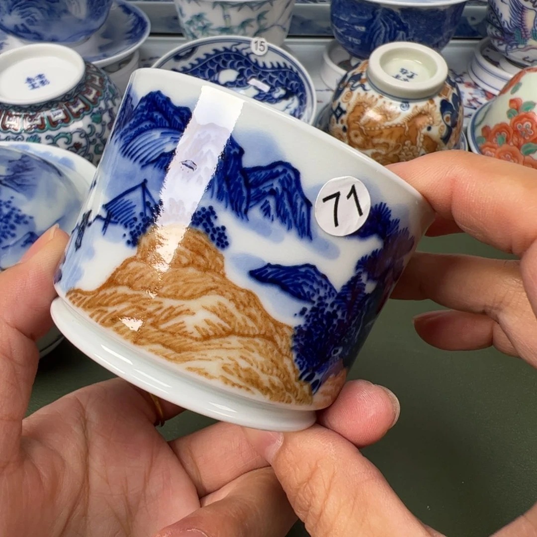 陶瓷景德镇纯手工纯手绘茶具木木71