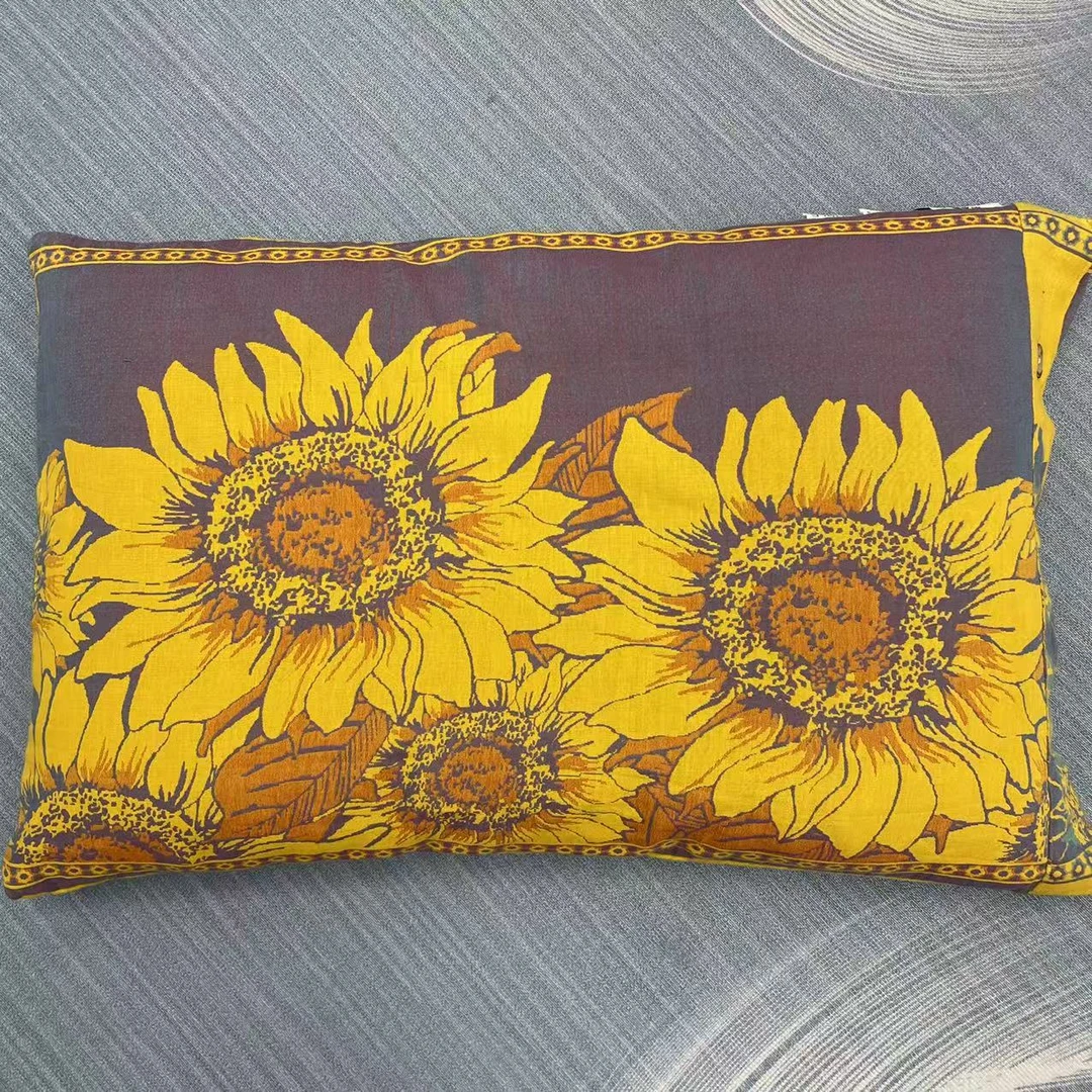 （枕套）（向日葵花）枕套双层纱一对两条48*74