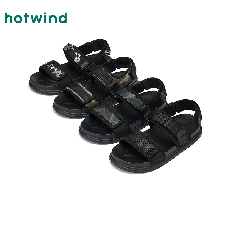 热风2025年夏季新款男士时尚凉鞋H62M25623