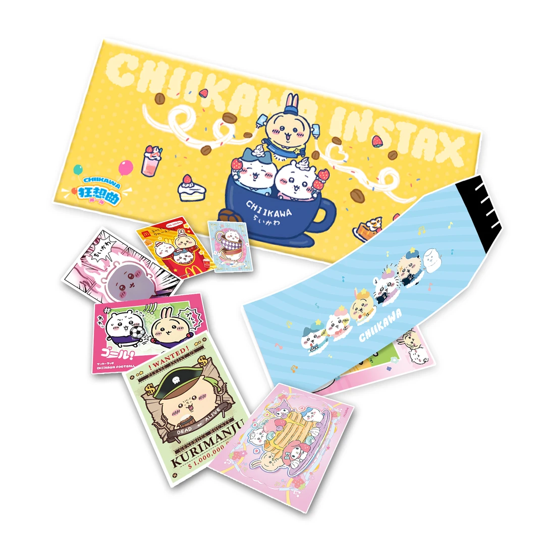 【叠叠】蛋挞皮拆卡苹果文创 chiikawa吉伊卡哇撕拉拍立得二创收藏