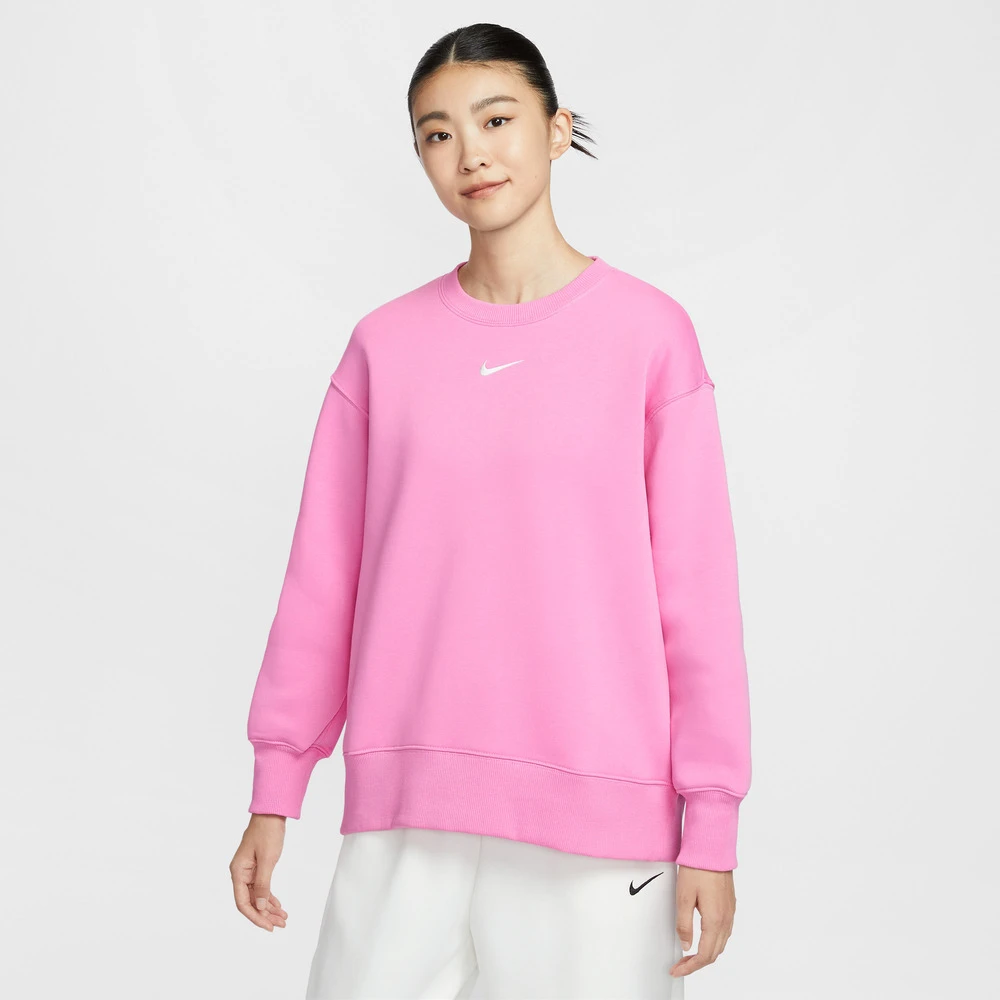 NIKE耐克2025女时尚温柔粉运动服PHNX FLC OS无帽卫衣FZ4271-675