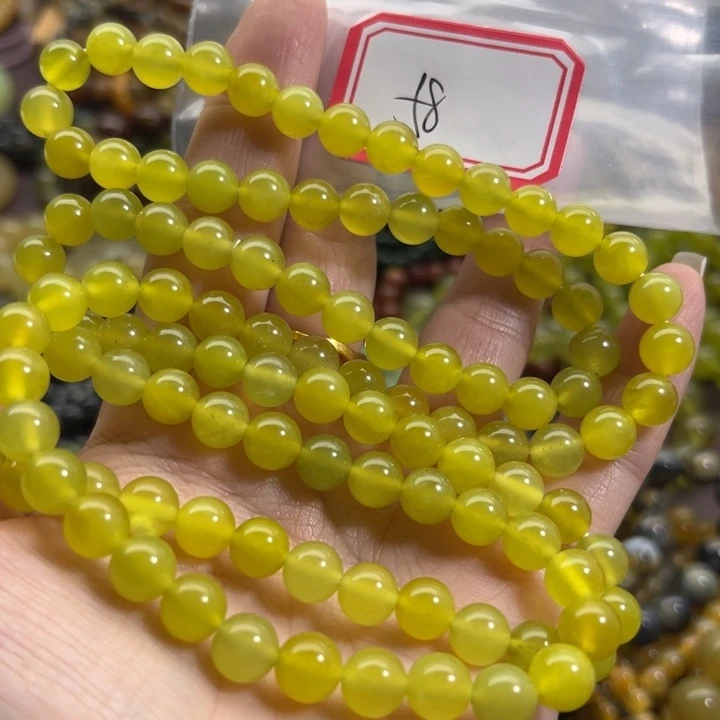 蛇纹石玉足铂镶嵌手链