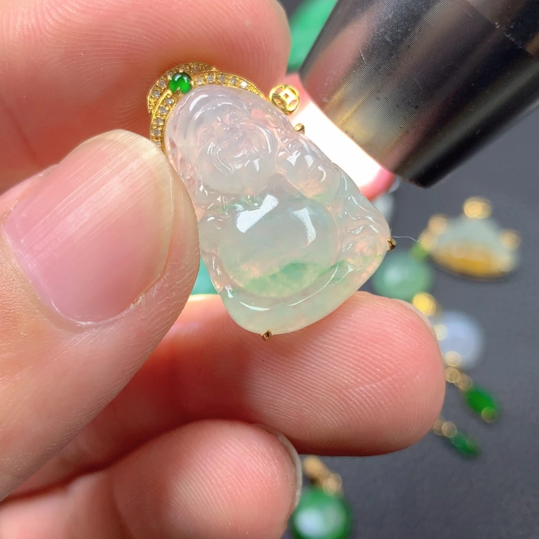 【闪购商品】翡翠18K金镶嵌颈饰翡翠