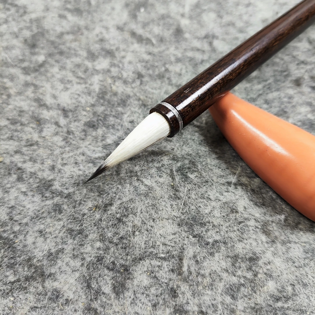 【月落影】古法纯兔羊豪毛笔出锋2.6口径0.7 小楷毛笔 支持试水
