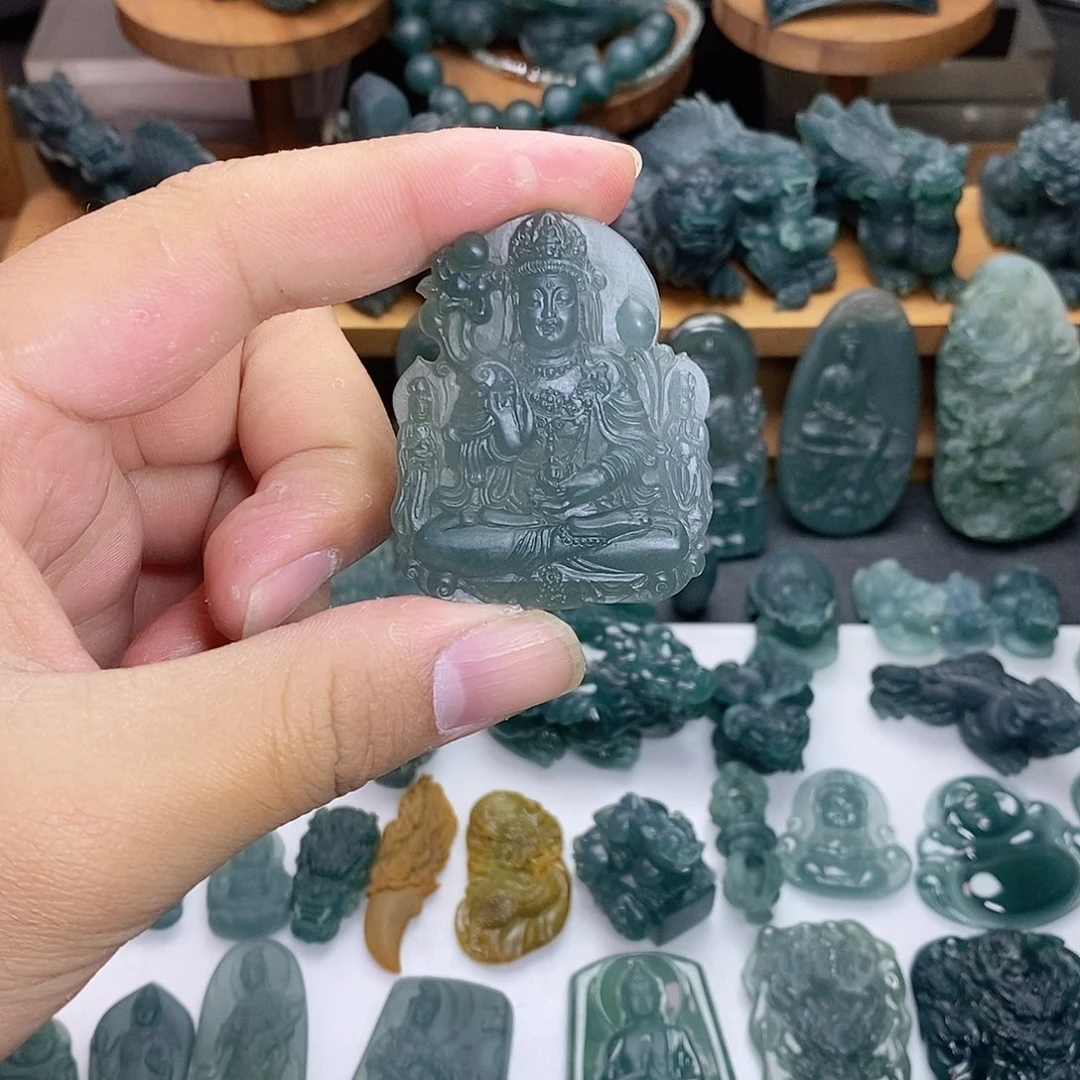 定制翡翠未镶嵌三圣