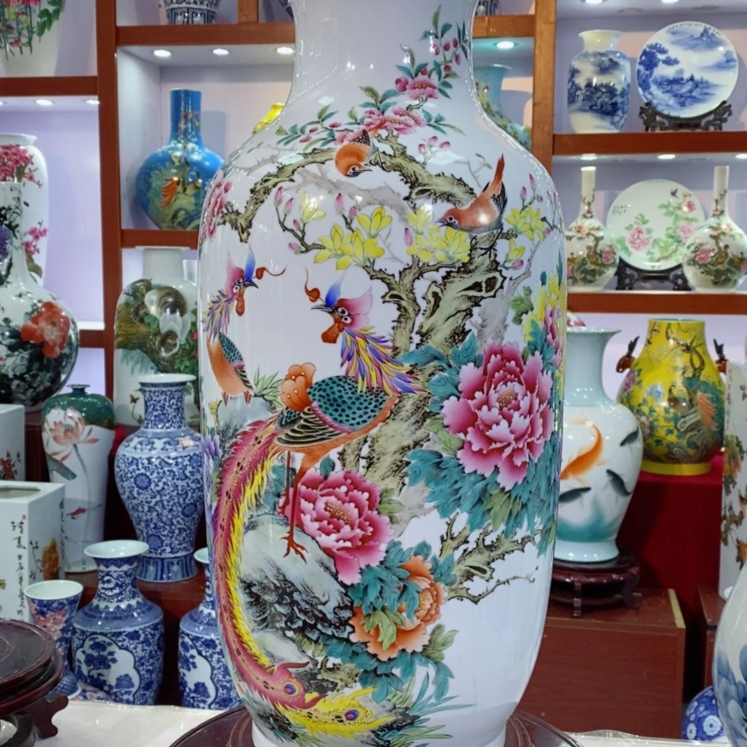 瓶确保手绘冬瓜瓶