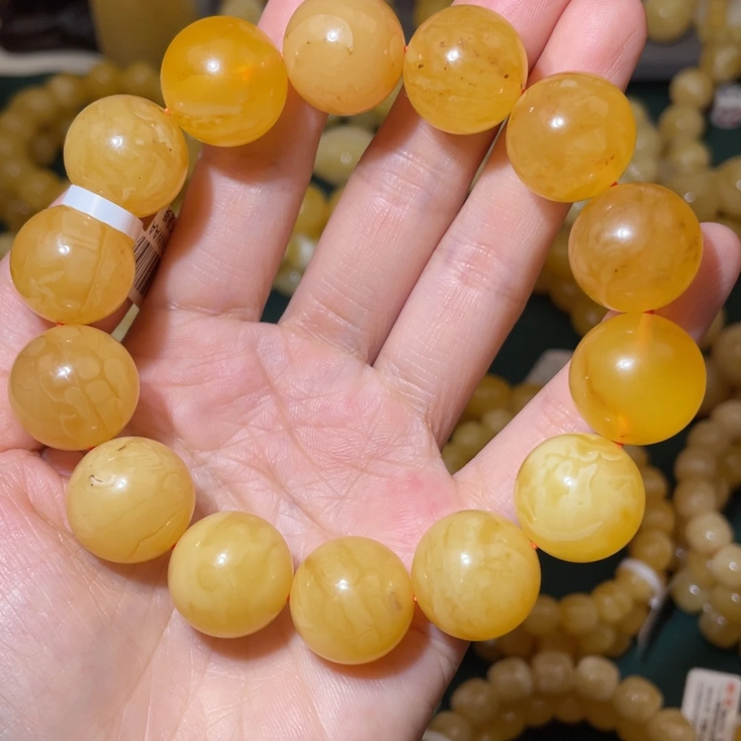 蜜蜡未镶嵌珠宝奇石40.4克 17mm