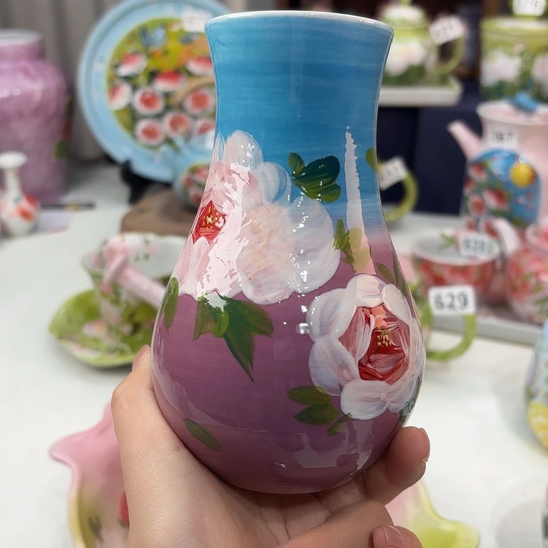 景德镇手绘高温釉下彩陶瓷茶具