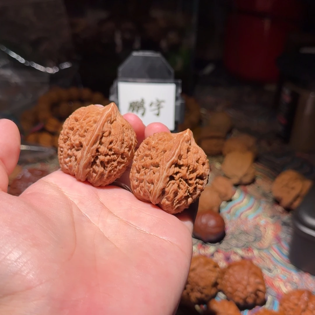 核桃把件1466号38「A+」大蒜头文玩核桃