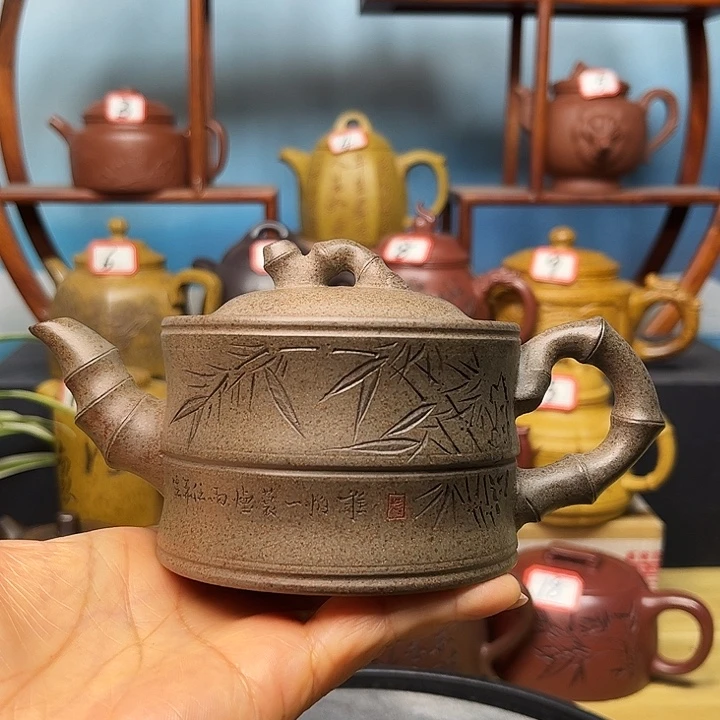 紫砂茶壶微瑕不带证书礼盒200cc