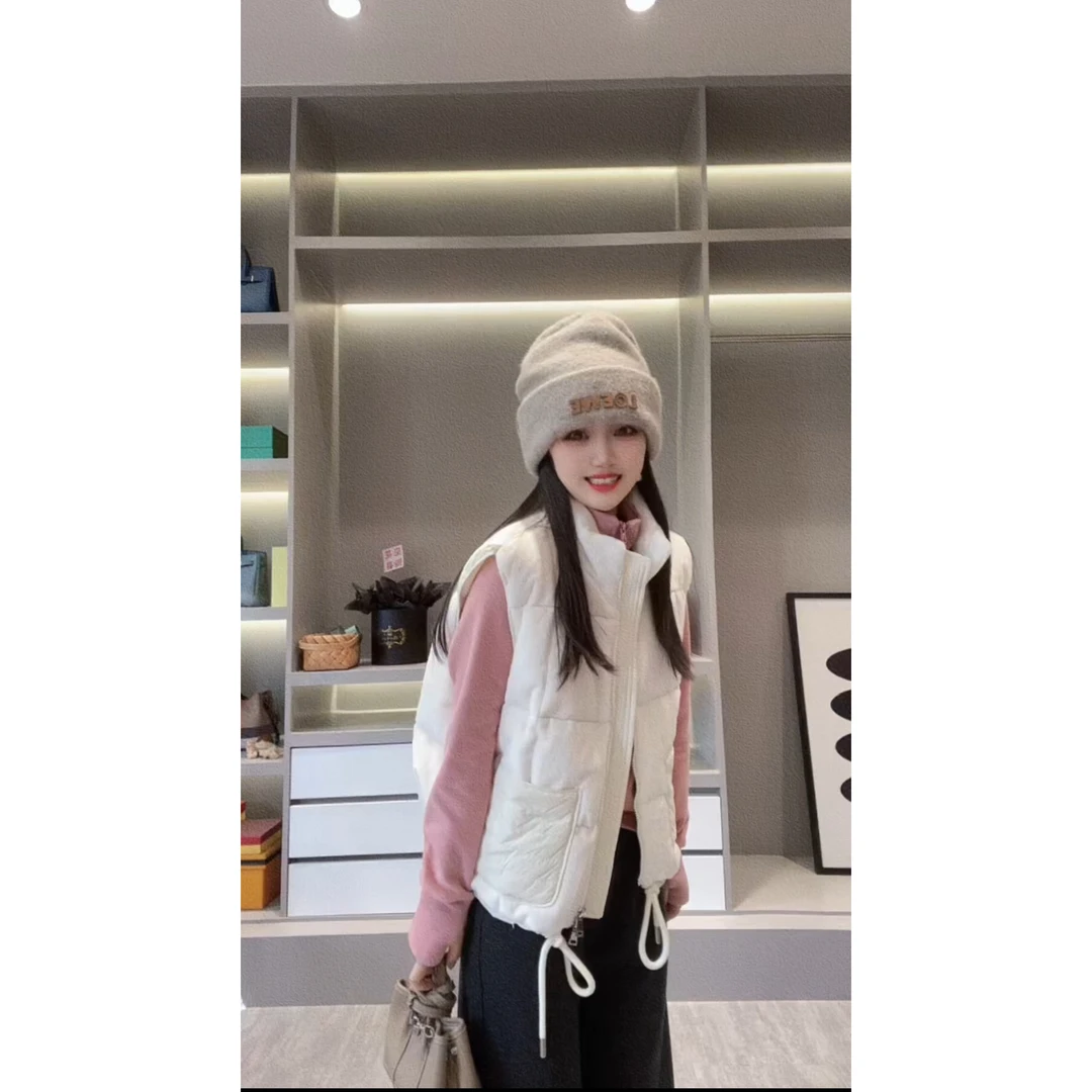 【翻毛口袋】CHUN家百搭宽松拼接时尚羽绒马甲