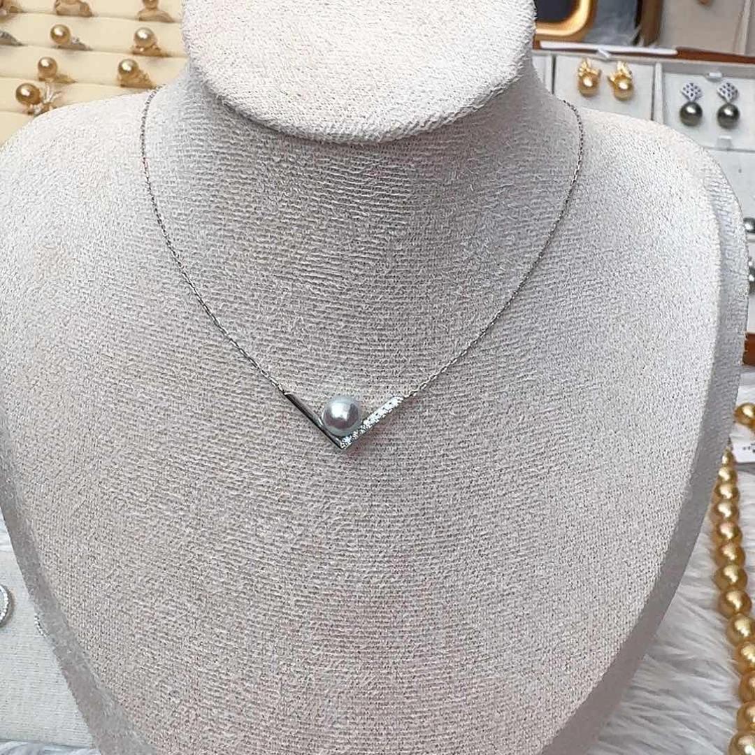海水珍珠颈饰银S925镶嵌