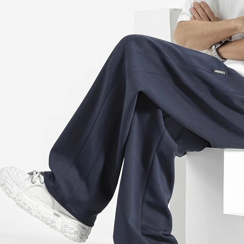 裤子男士2025新款阔腿裤宽松直筒裤休闲男裤夏季薄款长裤垂感卫裤