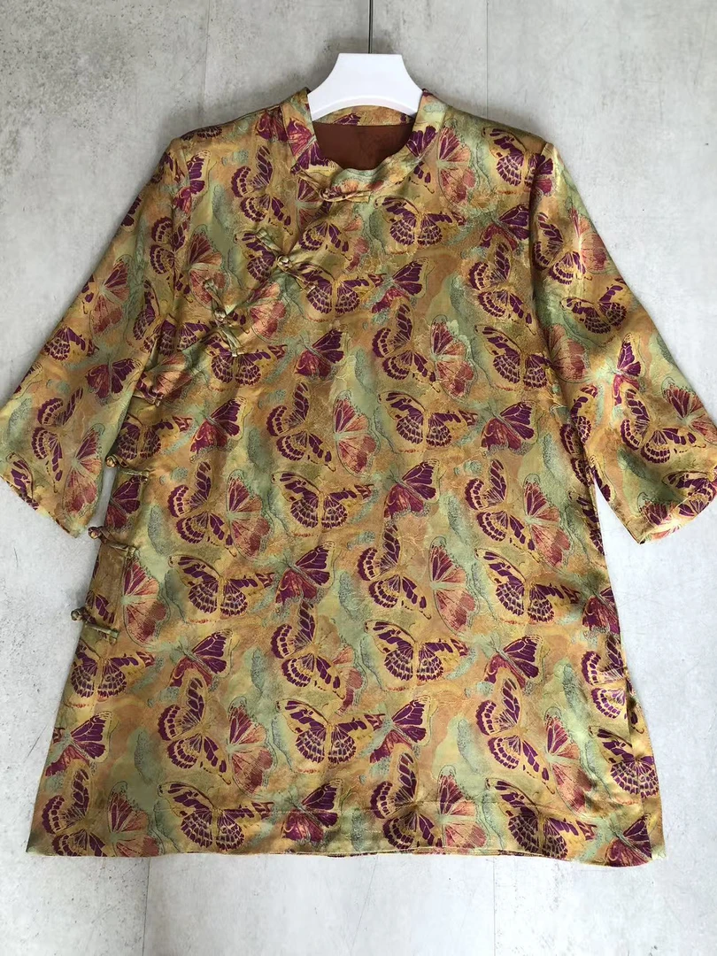 紫蝶新中式国风立领盘扣上衣