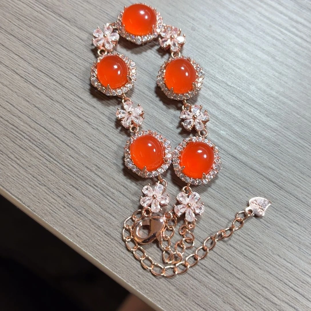 数***里南红玛瑙合金手链