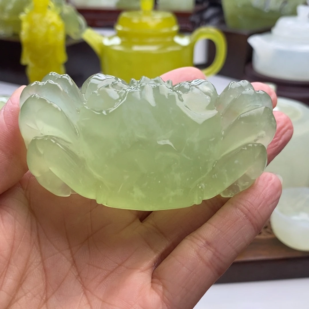 岫玉未镶嵌四大名玉手把件