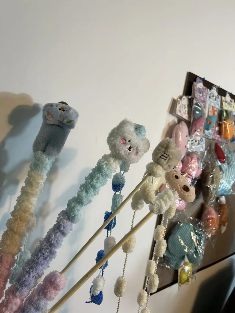 哄睡系列晚安小熊玩偶猫咪互动逗猫棒狗玩具