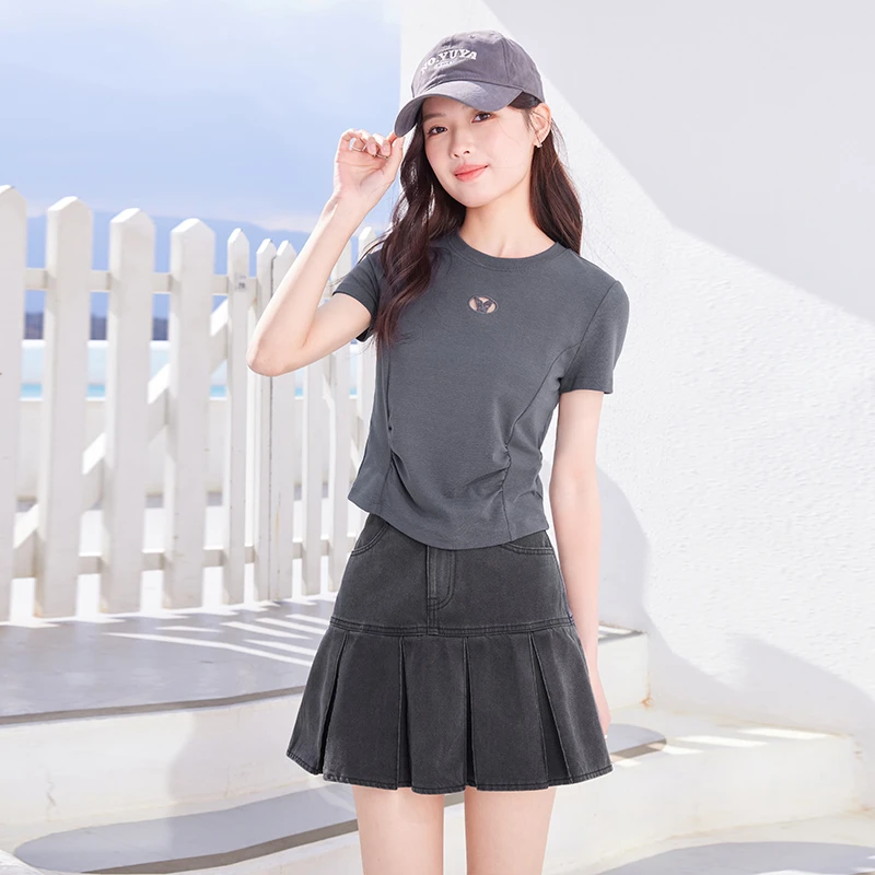 【粉丝专属】X942501 T恤 香影休闲百搭时尚休闲户外跑步圆领显