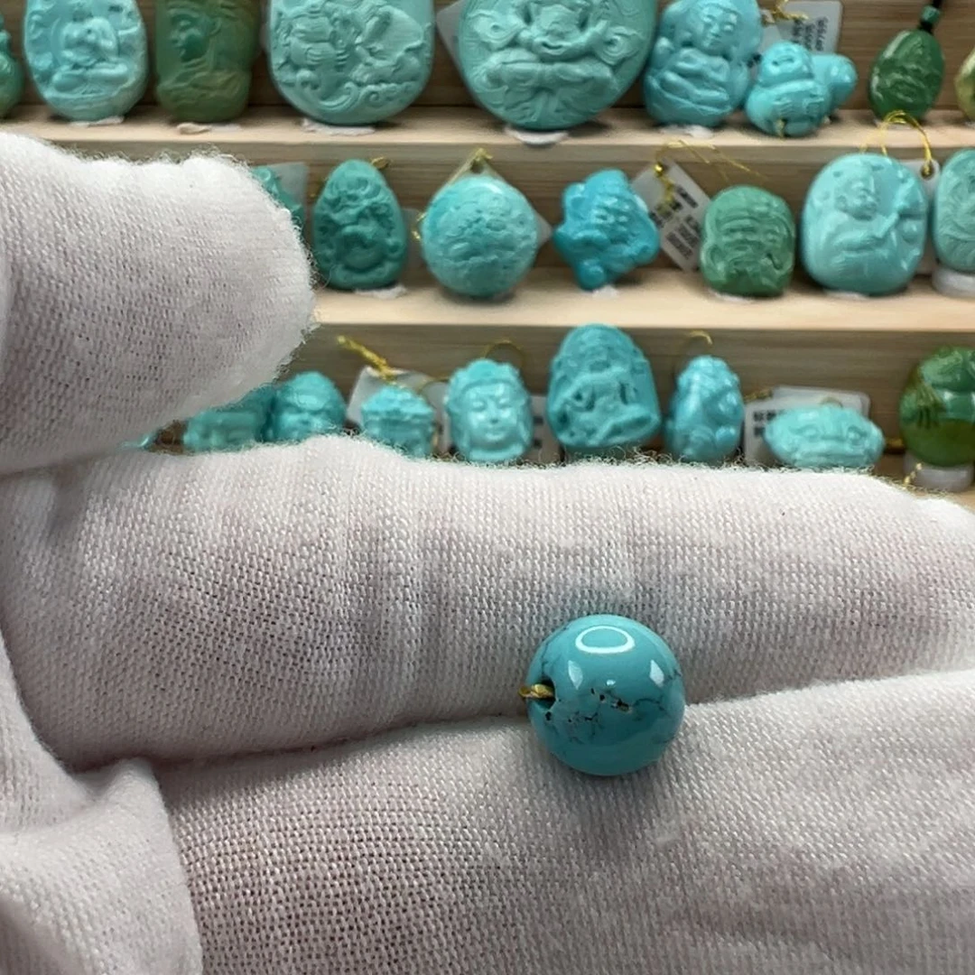 未镶嵌绿松石圆珠9.4mm