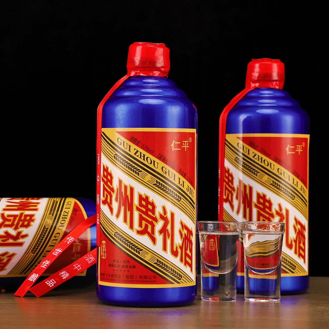 仁平贵州贵礼·蓝色妖姬酱香型白酒53度500ml*6瓶