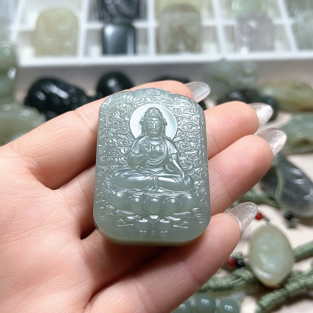 和田玉未镶嵌挂件