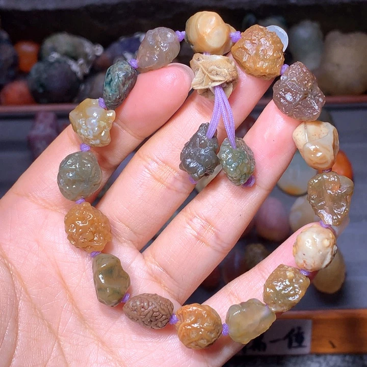 玛瑙/玉髓珠宝半成品未镶嵌快***娘