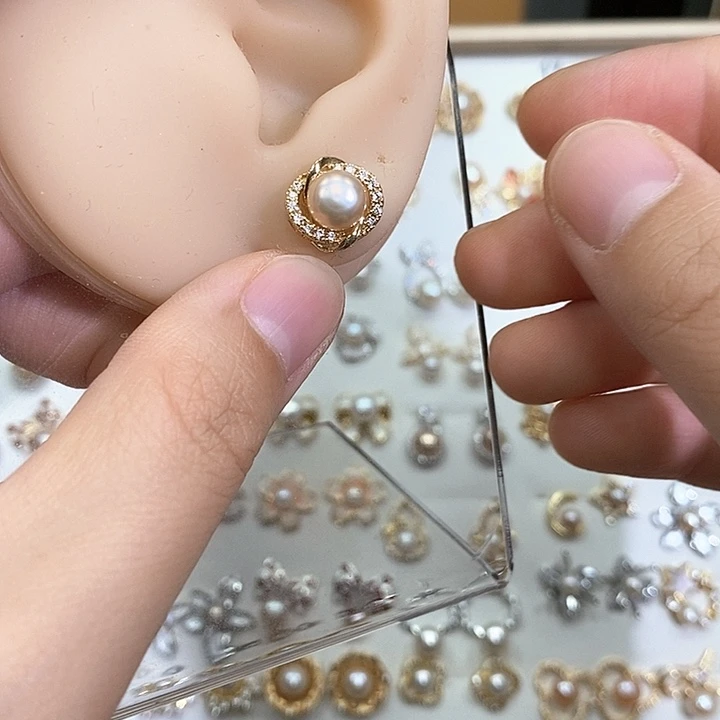 未镶嵌淡水珍珠耳饰