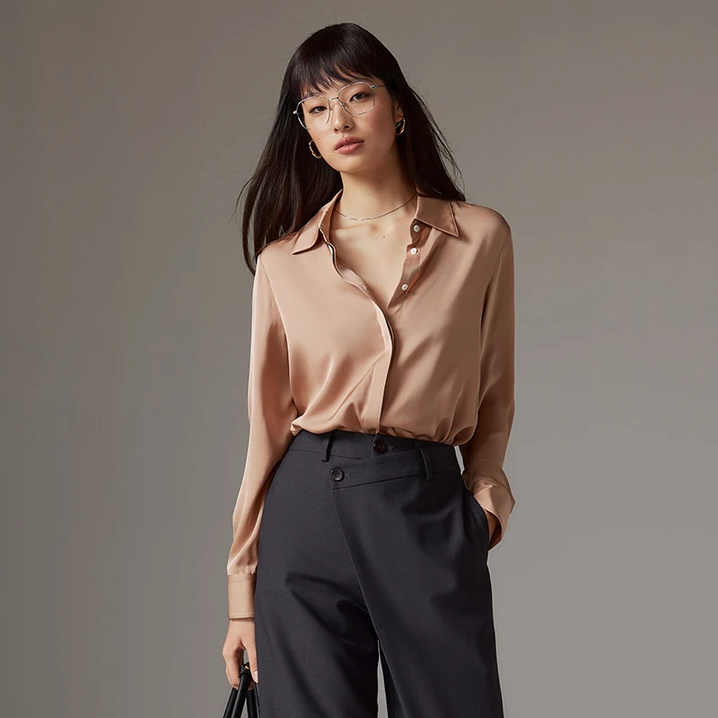 IN AND ON 高定6A级 弹力双乔桑蚕丝四季经典衬衫 53650