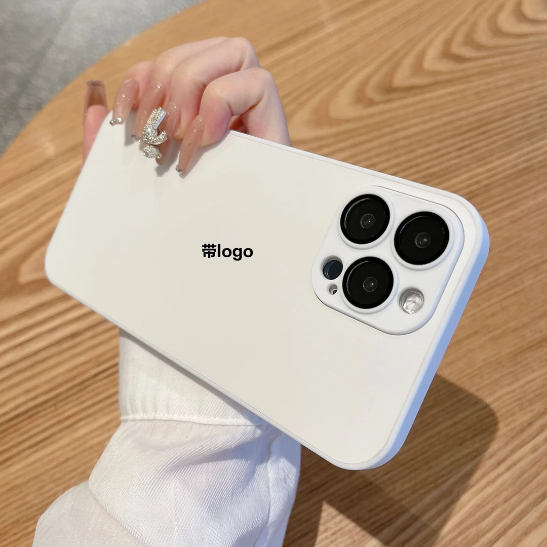 适用iPhone多款手机PC全包带镜头膜硅胶边框防摔保护套暗紫白黑粉