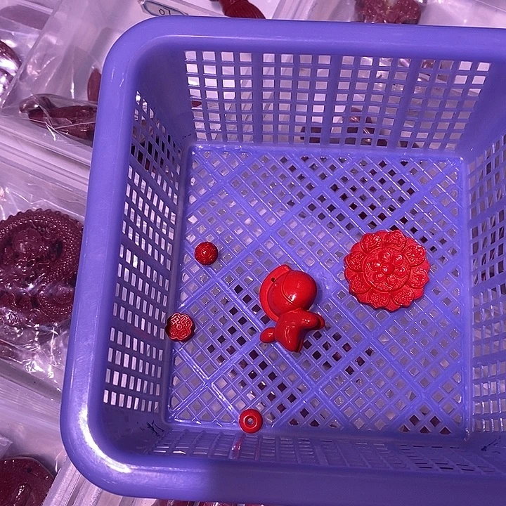 天然辰砂红纱定制钥匙扣