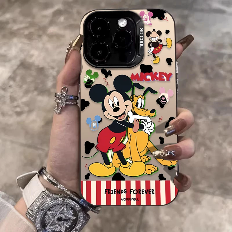 米奇适用苹果16promax手机壳iPhone15创意14保护套17可爱卡通防摔