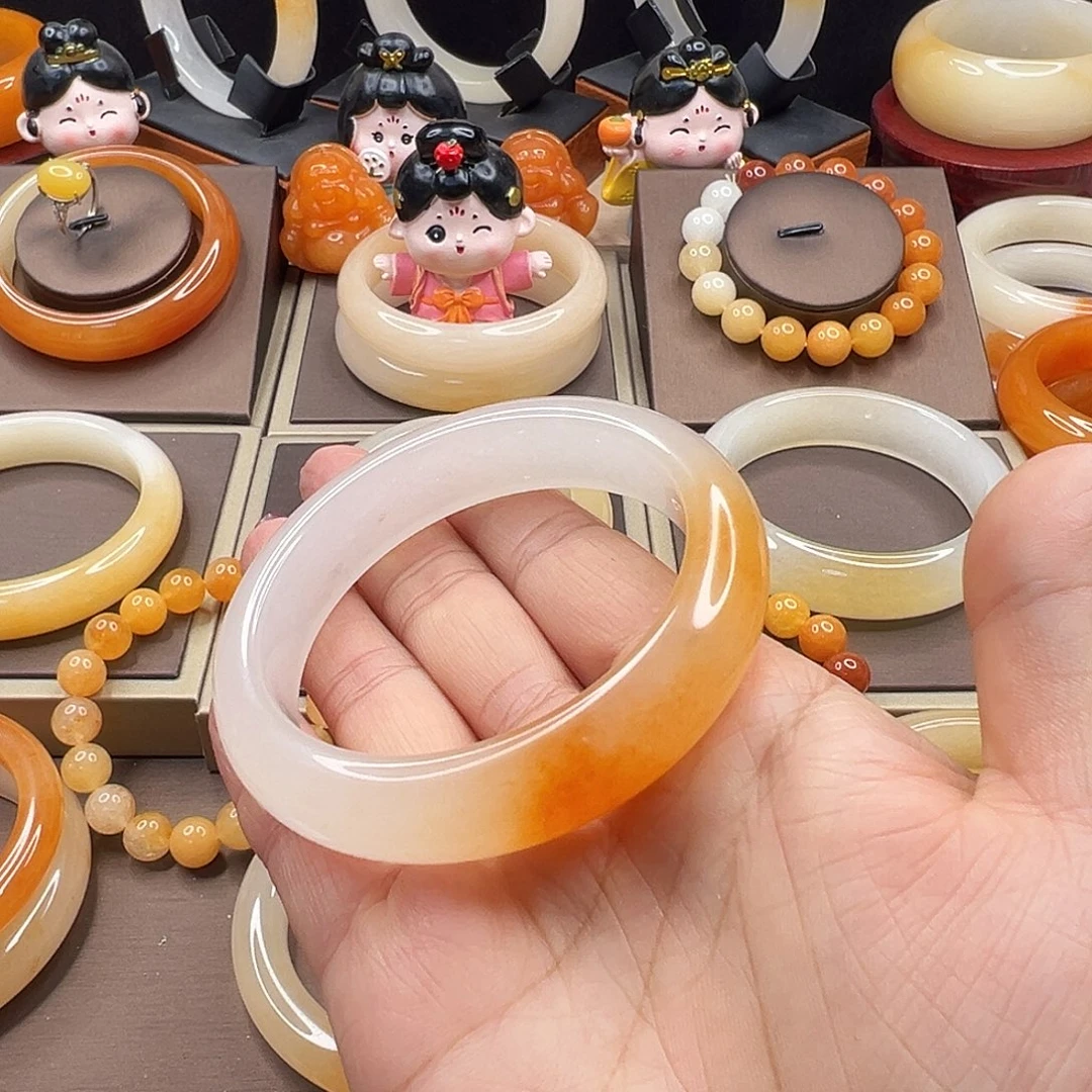 石英质玉（黄龙玉）未镶嵌手镯包容福利58