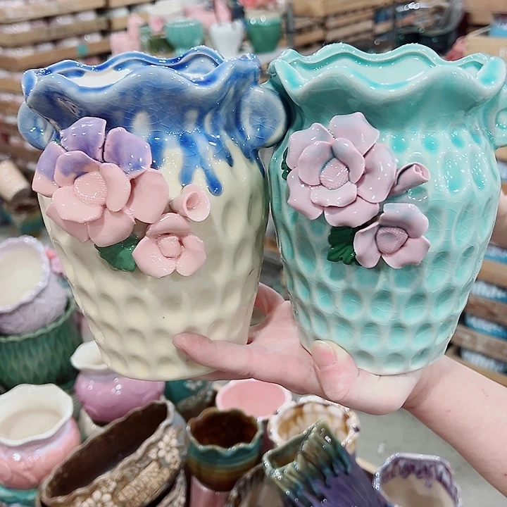 有孔，凑单福利满10元发货陶瓷多肉花盆！